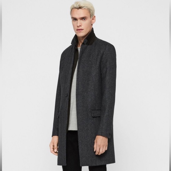 AllSaints Men’s Cashmere Blend Merton Coat XXL MSRP: $615 - Picture 1 of 8